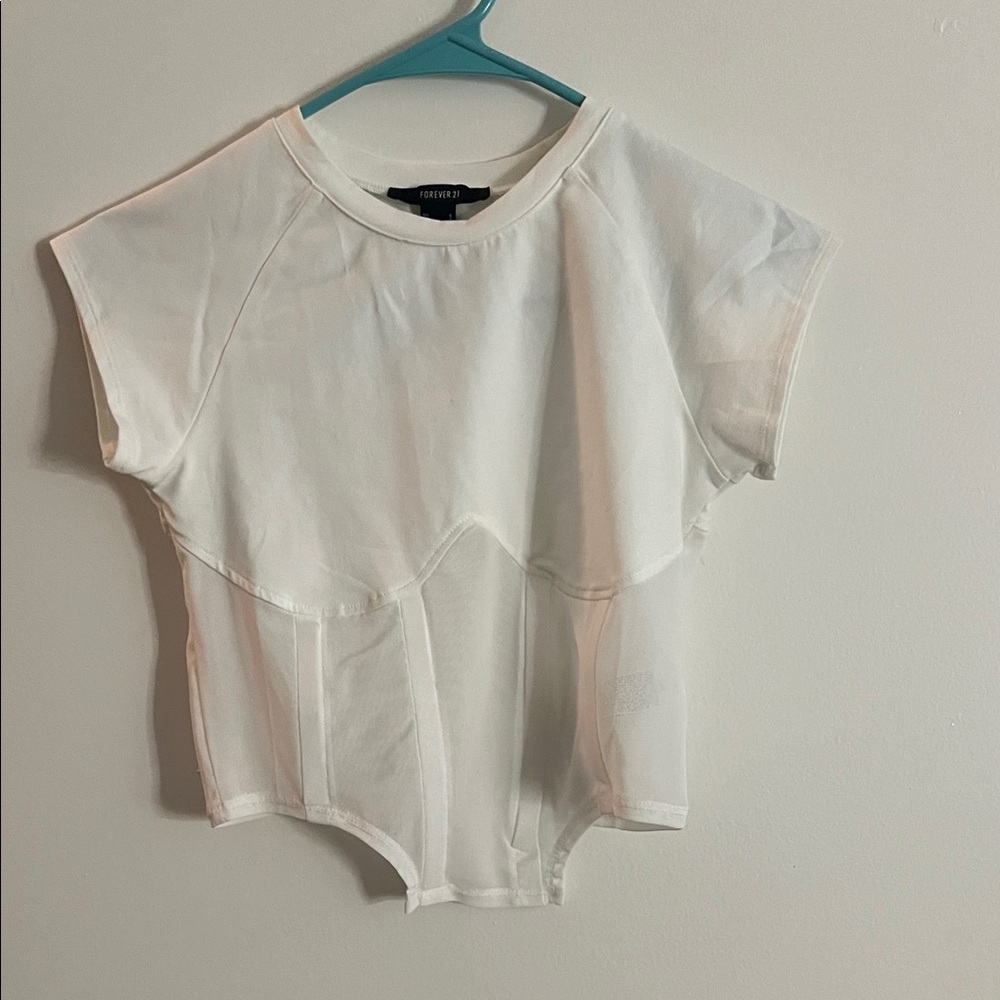 Forever 21 Ivory Sheer Bodysuit